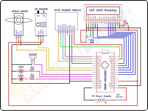 rfid door lock circuit diagram